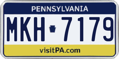 PA license plate MKH7179