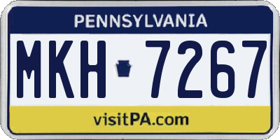 PA license plate MKH7267