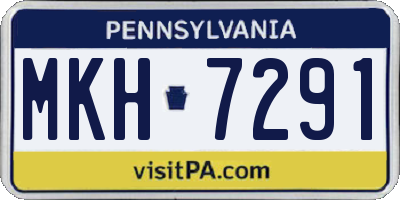 PA license plate MKH7291