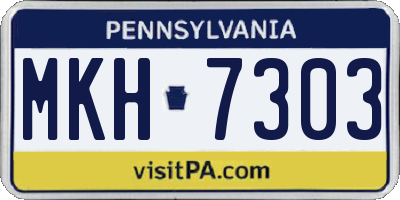 PA license plate MKH7303