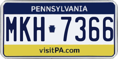 PA license plate MKH7366