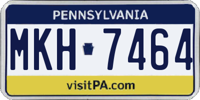 PA license plate MKH7464