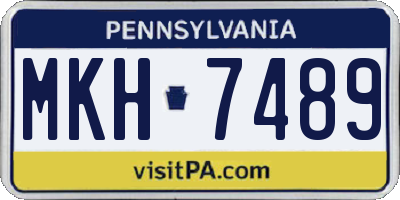 PA license plate MKH7489