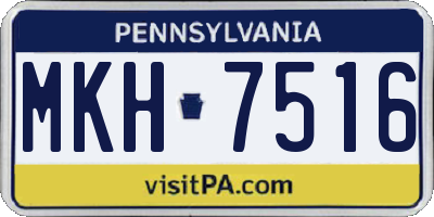 PA license plate MKH7516