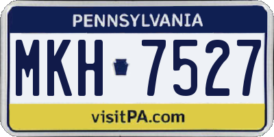 PA license plate MKH7527