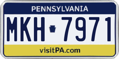 PA license plate MKH7971
