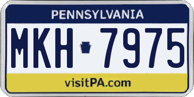 PA license plate MKH7975