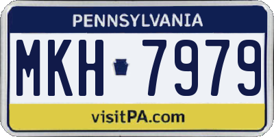 PA license plate MKH7979