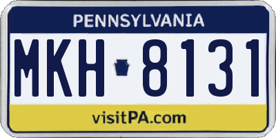 PA license plate MKH8131