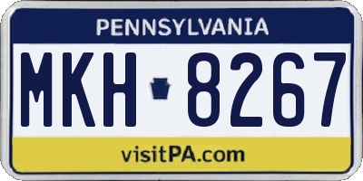PA license plate MKH8267