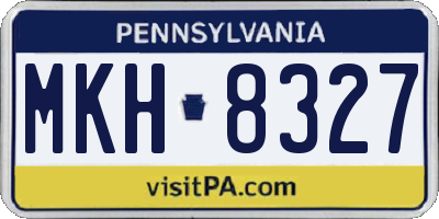 PA license plate MKH8327