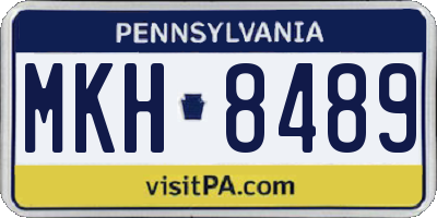 PA license plate MKH8489