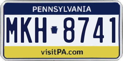 PA license plate MKH8741