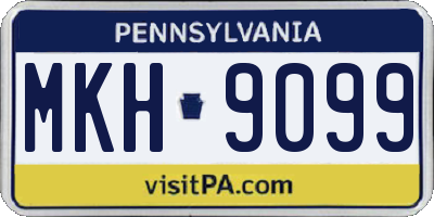 PA license plate MKH9099
