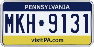 PA license plate MKH9131