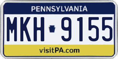 PA license plate MKH9155