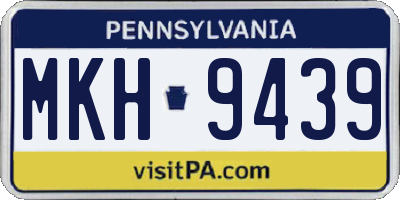 PA license plate MKH9439