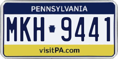 PA license plate MKH9441