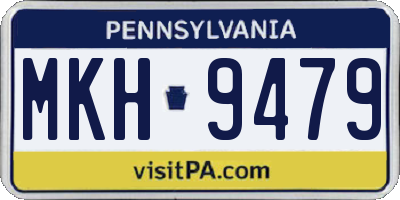 PA license plate MKH9479