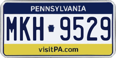 PA license plate MKH9529
