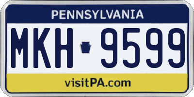 PA license plate MKH9599