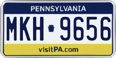 PA license plate MKH9656