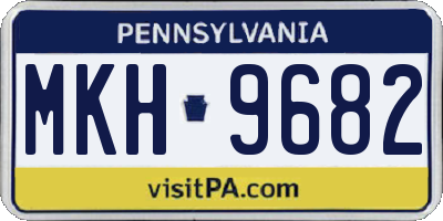 PA license plate MKH9682
