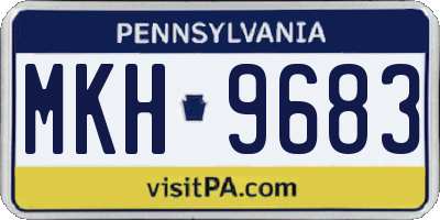 PA license plate MKH9683