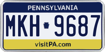 PA license plate MKH9687