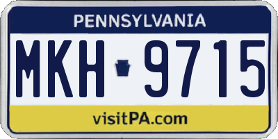PA license plate MKH9715