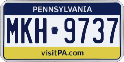 PA license plate MKH9737