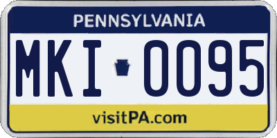PA license plate MKI0095