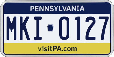 PA license plate MKI0127
