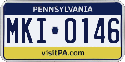PA license plate MKI0146