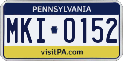 PA license plate MKI0152