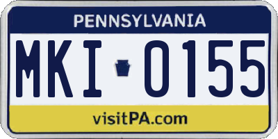 PA license plate MKI0155