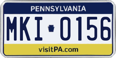 PA license plate MKI0156