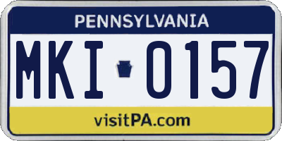 PA license plate MKI0157