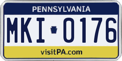 PA license plate MKI0176
