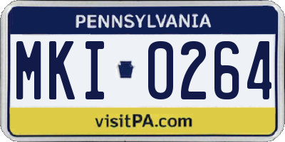 PA license plate MKI0264