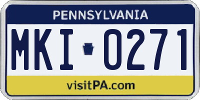 PA license plate MKI0271