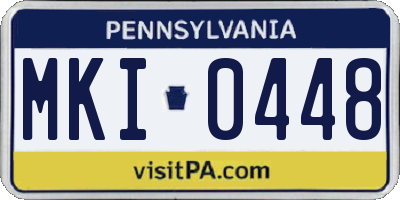 PA license plate MKI0448