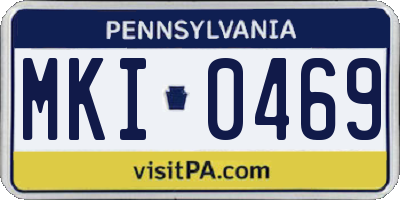 PA license plate MKI0469