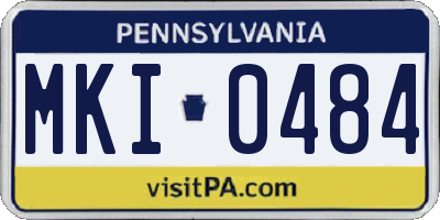 PA license plate MKI0484