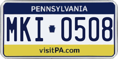 PA license plate MKI0508