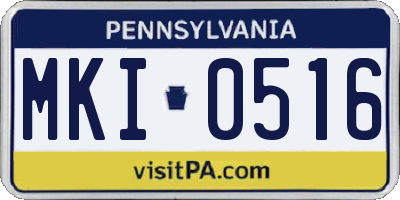 PA license plate MKI0516