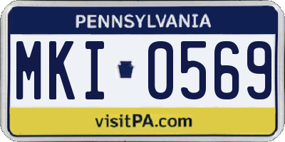 PA license plate MKI0569