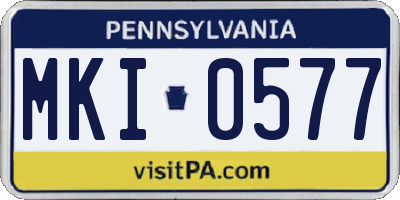 PA license plate MKI0577
