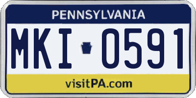 PA license plate MKI0591