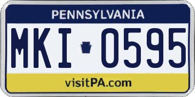 PA license plate MKI0595